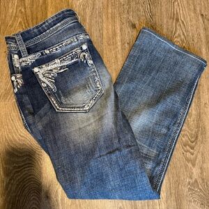 Grace in LA Easy Fit Boot Cut Jeans Embellished Women's size 32 EUC